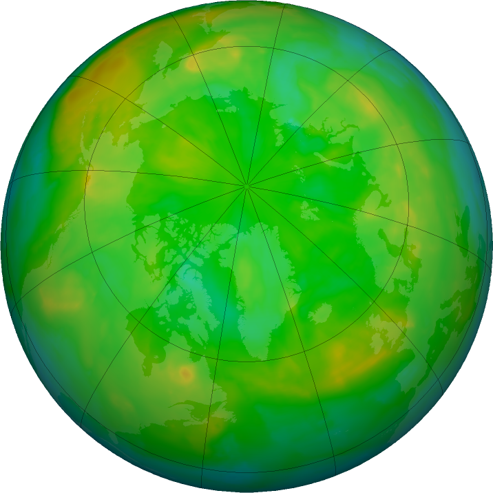 Arctic ozone map for 16 June 2011